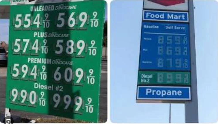 High gas prices at the pump